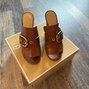 MICHAEL by Michael Kors Cooper Mule, Size 8, Color:Luggage